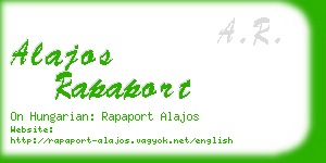 alajos rapaport business card